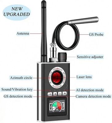 K88 Wireless RF Signal Detector For GSM GPS Tracker Mini Camera 3-5 Hours Working Time