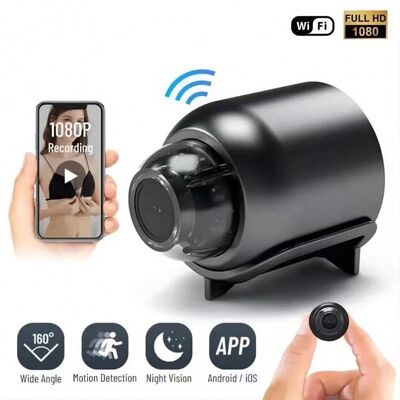 APP Remote Monitoring Mini Camera WiFi With 140° Wideangle 1920*1080p Resolution