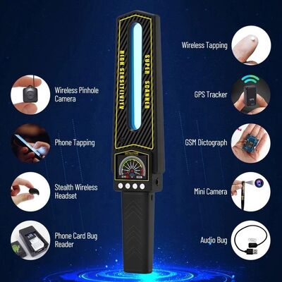1MHz-8000MHz Frequency Detection Range Handheld GPS Signal Scanner Device with Anti-Camera Detector