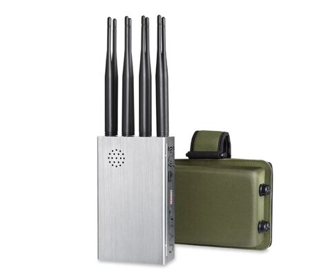8 Antennas Cell Phone Blocker Jammer 2G 3G 4G 5G WIFI Signal With Bigger Hot Sink & Battery
